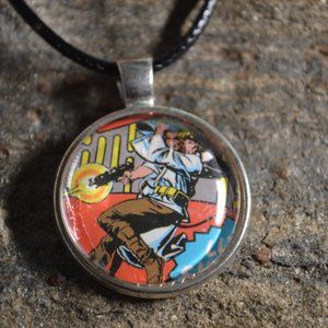 HANDMADE Luke Skywalker and Princess Leia Star Wars Classic Comics Necklace
